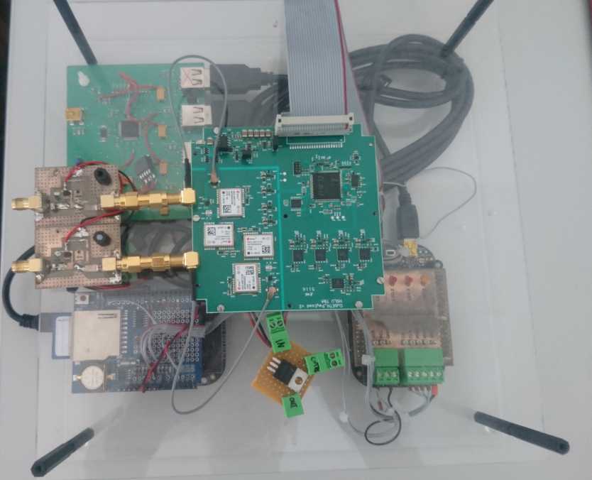 Payload connected to satellite simulator